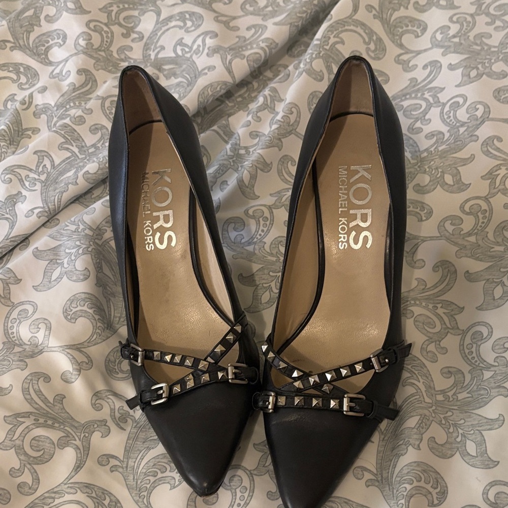 Michael Kors Black Studded Heels
